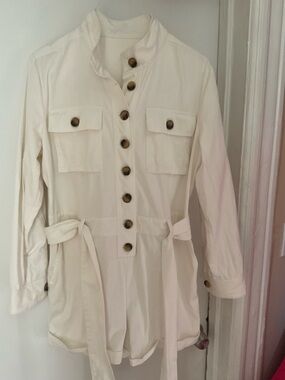 Classic Women's Cream Utility jumpsuit